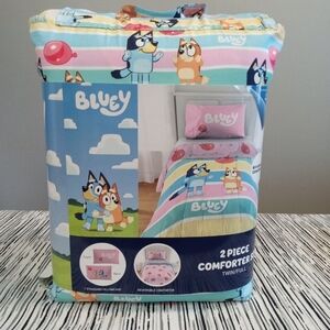 Disney Bluey 2-Piece Comforter Set - Blue and Pink